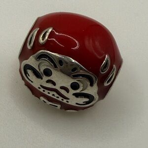 Pandora Daruma Asian Red Enamel Charm